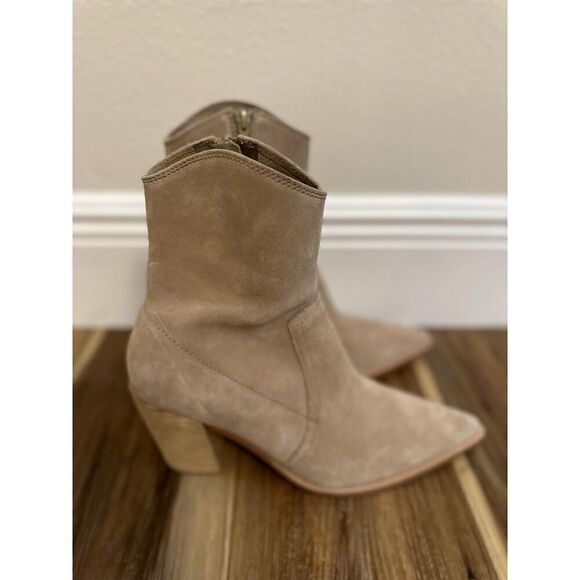 JEFFREY CAMPBELL Ankle Boots US 10 Jessine Ankle Boot in Beige Suede Natural - Picture 1 of 15